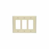 80611I - 80611-I Leviton 3-Gang Decora/GFCI Device Decora Wallplate/Faceplate, Midway Size, Thermoset, Device Mount - Ivory - American Copper & Brass - LEVITON INC ELECTRICAL BOXES AND COVERS