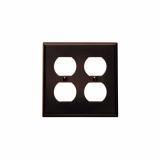 85016 - 85016 Leviton 2-Gang Duplex Device Receptacle Wallplate, Standard Size, Thermoset, Device Mount - Brown - American Copper & Brass - LEVITON INC ELECTRICAL BOXES AND COVERS