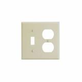 86005 - 86005 Leviton 2-Gang 1-Toggle 1-Duplex Device Combination Wallplate, Standard Size, Thermoset, Device Mount - Ivory - American Copper & Brass - LEVITON INC ELECTRICAL BOXES AND COVERS