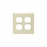 86016 - 86016 Leviton 2-Gang Duplex Device Receptacle Wallplate, Standard Size, Thermoset, Device Mount - Ivory - American Copper & Brass - LEVITON INC ELECTRICAL BOXES AND COVERS