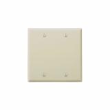 86025 - 86025 Leviton 2-Gang No Device Blank Wallplate, Standard Size, Thermoset, Box Mount - Ivory - American Copper & Brass - LEVITON INC ELECTRICAL BOXES AND COVERS