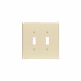 86109 - 86109 Leviton 2-Gang Toggle Device Switch Wallplate, Oversized, Thermoset, Device Mount - Ivory - American Copper & Brass - LEVITON INC ELECTRICAL BOXES AND COVERS