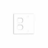 88008 - 88008 Leviton 2-Gang 1-Duplex 1-Blank Device Combination Wallplate, Standard Size, Thermoset, Box Mount - White - American Copper & Brass - LEVITON INC ELECTRICAL BOXES AND COVERS