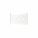 88011 - 88011 Leviton 3-Gang Toggle Device Switch Wallplate, Standard Size, Thermoset, Device Mount - White - American Copper & Brass - LEVITON INC ELECTRICAL BOXES AND COVERS