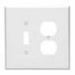 88105 - 88105 Leviton 2-Gang 1-Toggle 1-Duplex Device Combination Wallplate, Oversized, Thermoset, Device Mount - White - American Copper & Brass - LEVITON INC ELECTRICAL BOXES AND COVERS