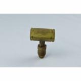 A1701B - ME1701B Marshall Excelsior Tee Block without Check, F. POL x F. POL x M. POL. 7/8" Hex Nut - American Copper & Brass - MARSHALL EXCELSIOR MISC. GAS SUPPLIES