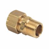 A68LM - 7/8" OD FLARE X 1" MIP BRASS CONNECTOR - American Copper & Brass - MID-AMERICA FITTINGS, LLC. COMPRESSION FITTINGS
