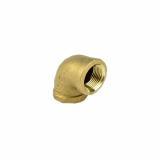 AB100E - BRNL0038-NL Everflow 3/8" Female Pipe Thread 90° Elbow - Cast Brass - American Copper & Brass - EVERFLOW SUPPLIES INC BRASS FITTINGS