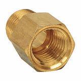 Vis Brass Pipe Fitting, Hex Head Coupling, 1/8" NPT Female X 1/8" NPT Female (3300A
