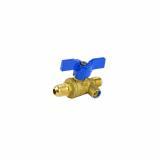 1/2" FLARE X 1/2" FLARE GAS BALL VALVE WITH SIDE TAP-JOMAR 600 WOG