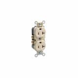 BR20I - BR20-I Leviton Commercial Duplex Receptacle, 20 Amp, 125 Volt - Ivory - American Copper & Brass - LEVITON INC WIRING DEVICES