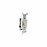 CS2152I - CS215-2I Leviton 15 Amp, 120/277 Volt, Toggle Double-Pole AC Quiet Switch, Commercial Spec Grade, Grounding, Side Wired - Ivory - American Copper & Brass - LEVITON INC WIRING DEVICES