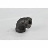 BMRL1123 Everflow 1-1/2" X 1-1/4" Black Malleable Iron Reducing 90° Elbow