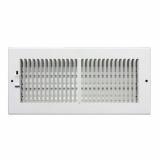 MF3SCR104W2 - MF3SCR104W2 METAL-FAB White Sidewall/Ceiling Register, 1/3" Spacing, 2-Way, 10" X 4" - American Copper & Brass - METAL FAB INC DUCTWORK- B VENT