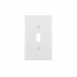 PJ1-W - PJ1-W Leviton 1-Gang Toggle Wallplate, Midway Size, Device Mount - White - American Copper & Brass - LEVITON INC ELECTRICAL BOXES AND COVERS