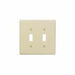 PJ2-I - PJ2-I Leviton 2-Gang Toggle Device Switch Wallplate, Midway Size, Thermoplastic Nylon, Device Mount - Ivory - American Copper & Brass - LEVITON INC ELECTRICAL BOXES AND COVERS