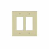 PJ262-I - PJ262-I Leviton 2-Gang Decora/GFCI Device Decora Wallplate/Faceplate, Midway Size, Thermoplastic Nylon, Device Mount - Ivory - American Copper & Brass - LEVITON INC ELECTRICAL BOXES AND COVERS