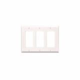 PJ263W - PJ263-W Leviton 3-Gang Decora Midway Wallplate - White - American Copper & Brass - LEVITON INC ELECTRICAL BOXES AND COVERS