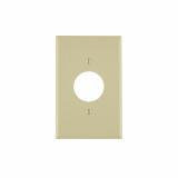 PJ7-I - PJ7-I Leviton 1-Gang Single 1.406 Inch Hole Device Receptacle Wallplate, Midway Size, Thermoplastic Nylon, Device Mount - Ivory - American Copper & Brass - LEVITON INC ELECTRICAL BOXES AND COVERS