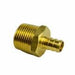 PXA43BT - EPMA3412-NL Everflow 3/4" BARB X 1/2" MPT Adapter-Brass - American Copper & Brass - EVERFLOW SUPPLIES INC PEX FITTINGS