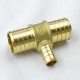 PXT555 - PXTE0100-NL Everflow 1" F1807 Brass PEX Tee - American Copper & Brass - EVERFLOW SUPPLIES INC PEX FITTINGS