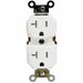 T5320W - T5320-W Leviton 15 Amp Tamper-Resistant Duplex Outlet - White - American Copper & Brass - LEVITON INC WIRING DEVICES