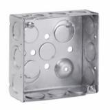 TP404 - TP404 Eaton Crouse-Hinds Square Outlet Box, (2) 1/2", (2) 1/2", (1) 3/4" E, 4", Conduit (No Clamps), Welded, 1-1/2", Steel, (8) 1/2",(4) 1/2", (1) 3/4" E, 22.0 Cubic Inch Capacity - American Copper & Brass - CROUSE-HINDS TRANSFORMERS