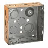 TP451 - TP451 Eaton Crouse-Hinds Square Outlet Box, (2) 1/2", (2) 1/2", (1) 3/4" E, 4", VMS, Conduit (No Clamps), Welded, 2-1/8", Steel, (6) 1/2", (3) 1/2", (1) 3/4" E, 30.3 Cubic Inch Capacity - American Copper & Brass - CROUSE-HINDS ELECTRICAL BOXES AND COVERS