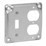 TP506 - TP506 Eaton Crouse-Hinds Square Surface Cover, 4", Raised Surface, Steel, For one toggle switch and one duplex receptacle, 5.5 Cubic Inch Capacity - American Copper & Brass - CROUSE-HINDS ELECTRICAL BOXES AND COVERS
