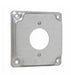 TP507 - TP507 Eaton Crouse-Hinds Square Surface Cover, 4", Raised Surface, Steel, For one 20 amp single receptacle 1-19/32" diameter, 5.5 Cubic Inch Capacity - American Copper & Brass - CROUSE-HINDS ELECTRICAL BOXES AND COVERS