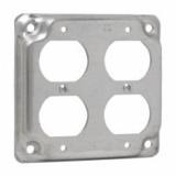 TP510 - TP510 Eaton Crouse-Hinds Square Surface Cover, 4", Raised Surface, Steel, For two duplex receptacles, 5.5 Cubic Inch Capacity - American Copper & Brass - CROUSE-HINDS ELECTRICAL BOXES AND COVERS