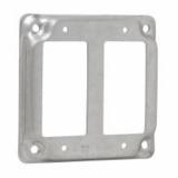 TP511 Eaton Crouse-Hinds Square Surface Cover, 4", Raised Surface, Steel, For two GFCI receptacles, 5.5 Cubic Inch Capacity