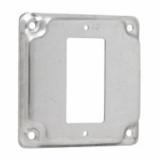 TP513 Eaton Crouse-Hinds Square Surface Cover, 4", Raised Surface, Steel, For one GFCI receptacle, 5.5 Cubic Inch Capacity