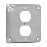 TP516 - TP516 Eaton Crouse-Hinds Square Surface Cover, 4", Raised Surface, Steel, For one duplex receptacle, 5.5 Cubic Inch Capacity - American Copper & Brass - CROUSE-HINDS ELECTRICAL BOXES AND COVERS