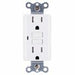 WT899W - GFWT2-W Leviton 20 Amp Receptacle, Slim, Weather & Tamper-Resistant - White - American Copper & Brass - LEVITON INC WIRING DEVICES