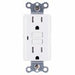 X7599I - GFTR1-I Leviton 15 Amp Receptacle, Tamper Resistant - Ivory - American Copper & Brass - LEVITON INC WIRING DEVICES