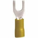 YFT10 - YELLOW 12-10 AWG SPADE TERMINAL - American Copper & Brass - ORGILL INC WIRE GROUNDING, CONNECTING, AND WIRE MARKING