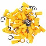 YELLOW 12-10 AWG RING TERMINAL CONNECTOR-VINYL INSULATED