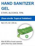 RHS08 Everflow Hand Sanitizer Gel 8 oz (236ml) - 70% Alcohol
